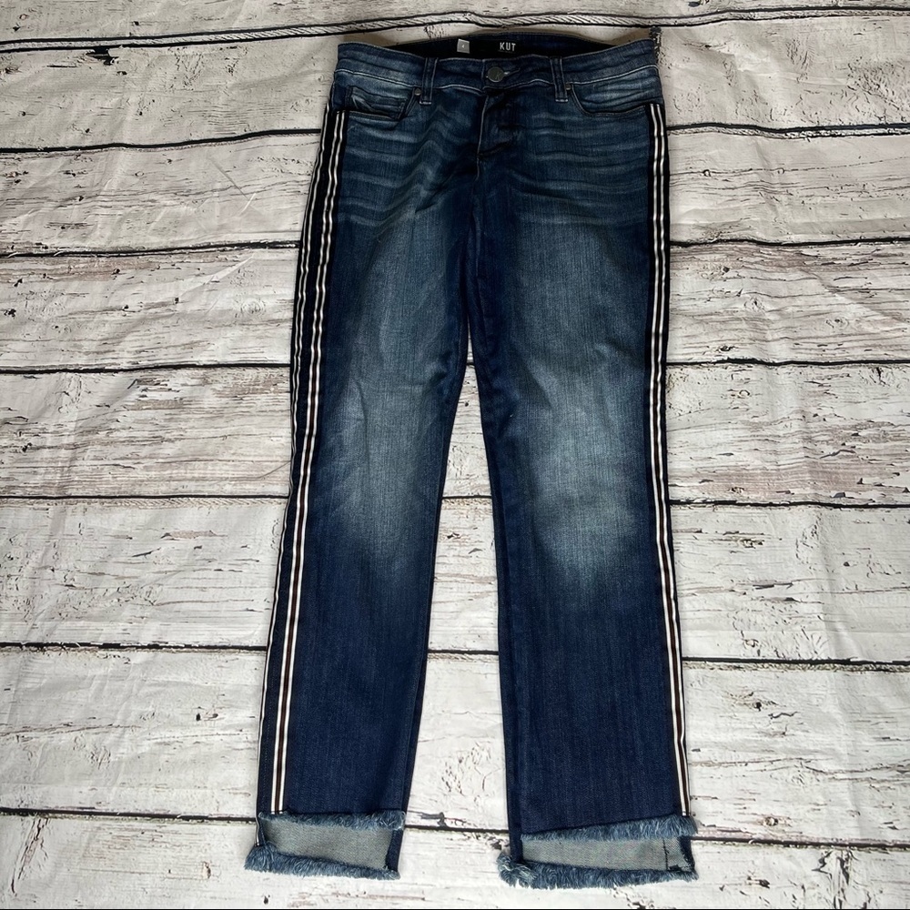 Kut From The Kloth Reese Ankle Straight Leg Jeans Size 4 - Picture 2 of 10